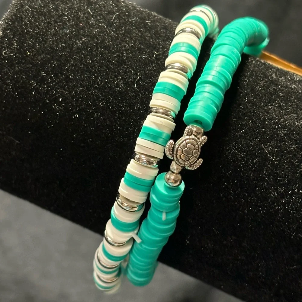 🌹 Clay handmade bracelet set
